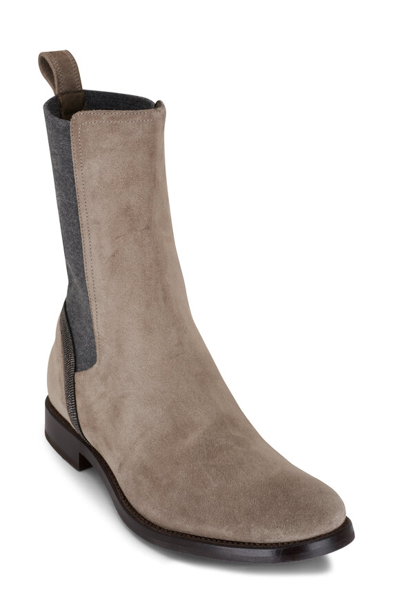 Brunello Cucinelli Ice Suede Pull-On Boot 