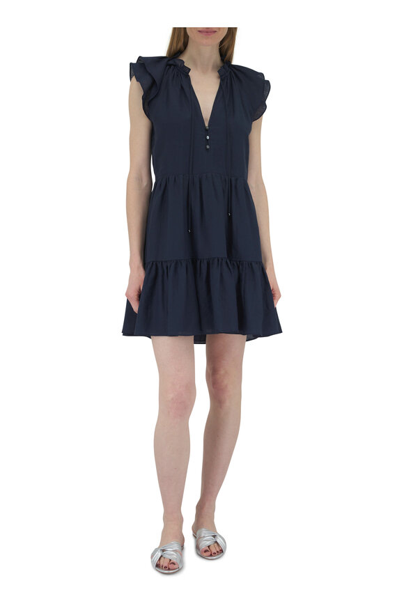 Veronica Beard - Zee Marine Linen Mini Dress