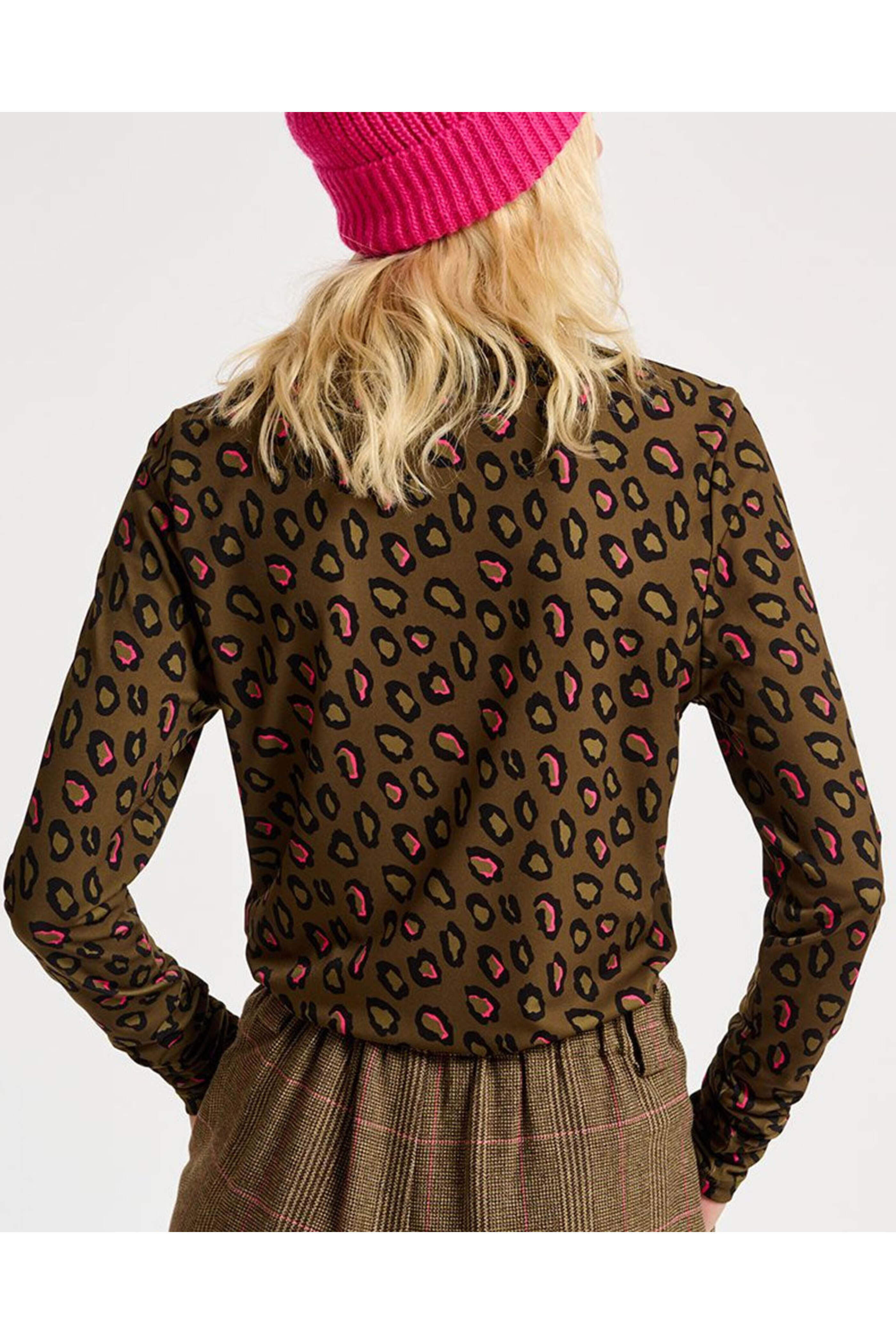 Essentiel Antwerp - Trekking Green Campine Printed Turtleneck Top