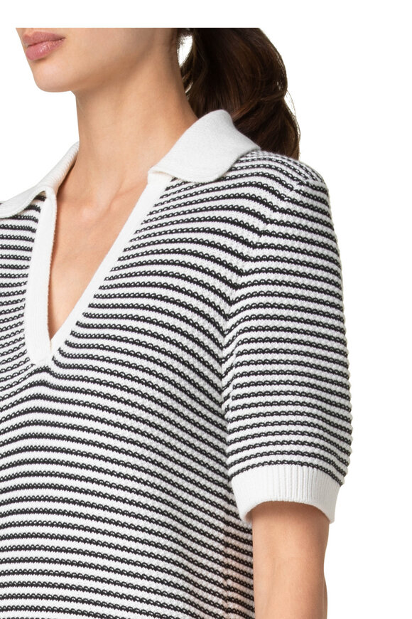 Akris Punto - Cream & Black Stripe Knit Dress