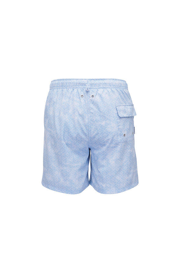 ポロロゴ付き ネイビー水着 Polo Ralph Lauren - Navy Blue Travel Print Swim Trunks