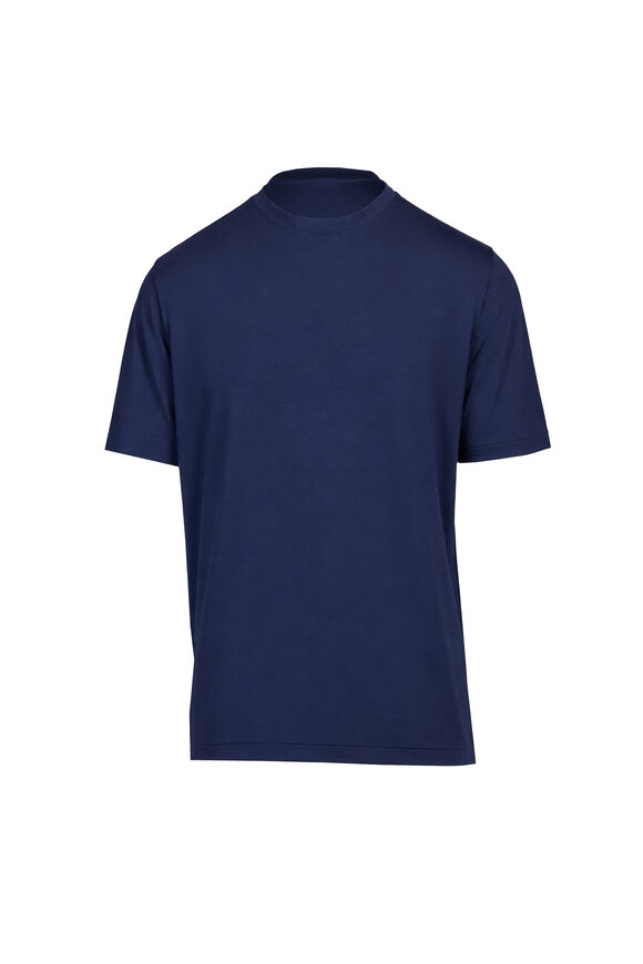 Marco Pescarolo James Cobalt Blue Wool T-Shirt - view 1