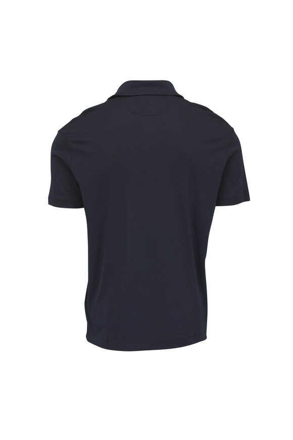 Paul & Shark Navy Extra Soft Interlock Polo - view 5