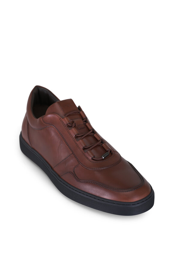 Tod's Allacciata Cassetta Dark Brown Leather Sneaker - view 1