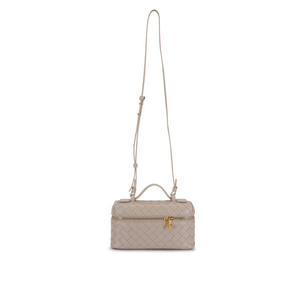【関税込み】Bottega Veneta ベージュ Bang Bang バッグ Bang Bang Intrecciato leather vanity bag in white - Bottega