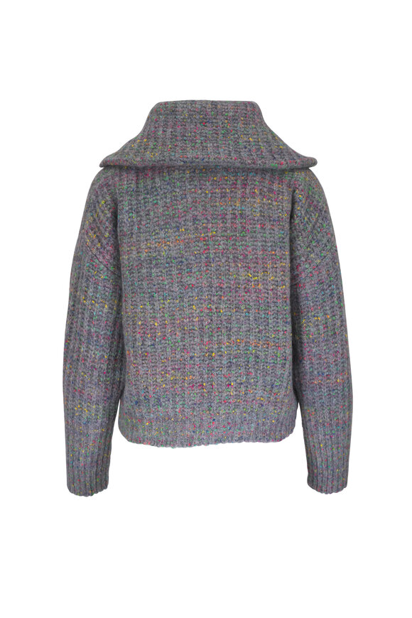 Odeeh Multicolor Marble Zip Cardigan - view 4