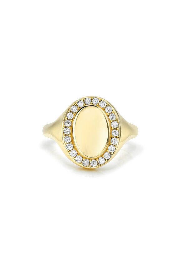 Dru Helen Diamond Signet Ring