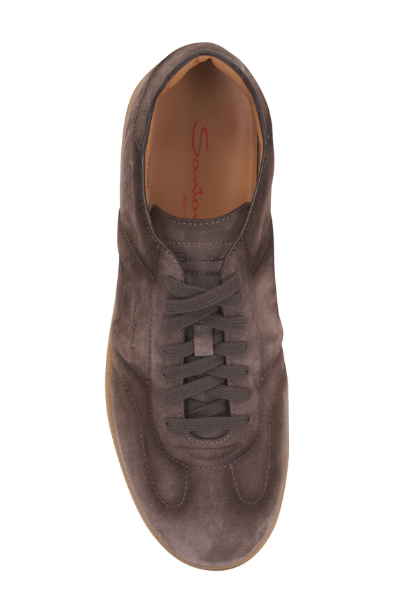 Santoni Oly Cube Brown Suede Sneaker - view 4