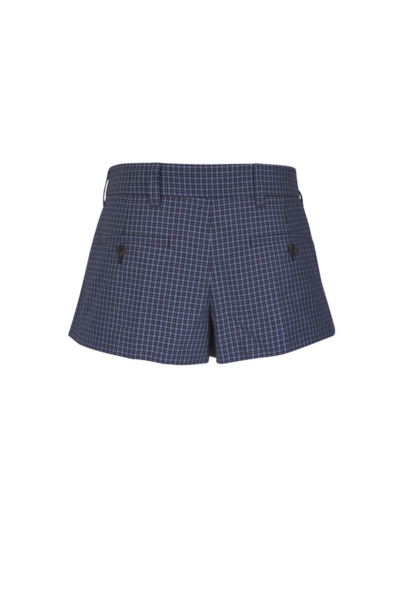 Miu Miu Navy Check Mini Skort - view 3