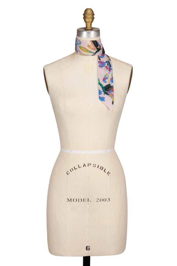 Rani Arabella Pink Sicily Print Silk Twilly - view 2