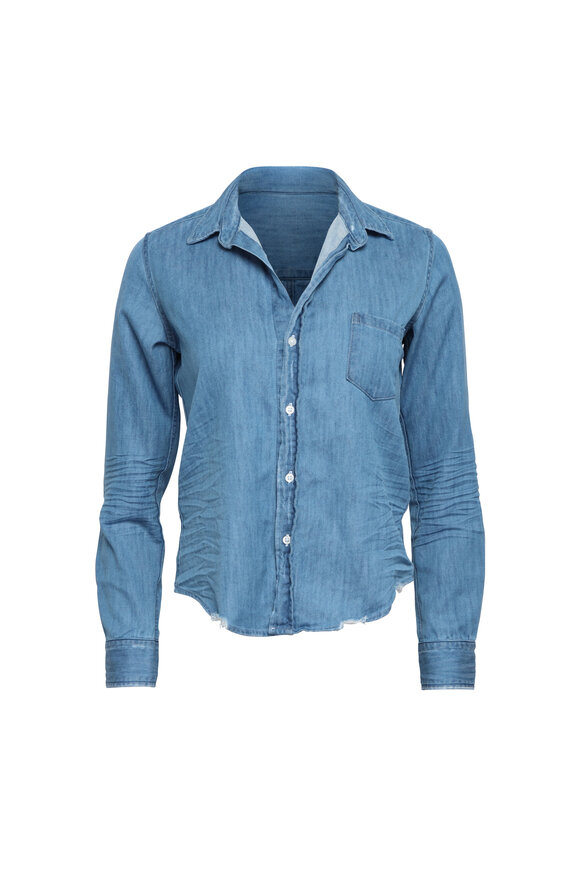 Frank & Eileen Barry Indigo Button Up Shirt