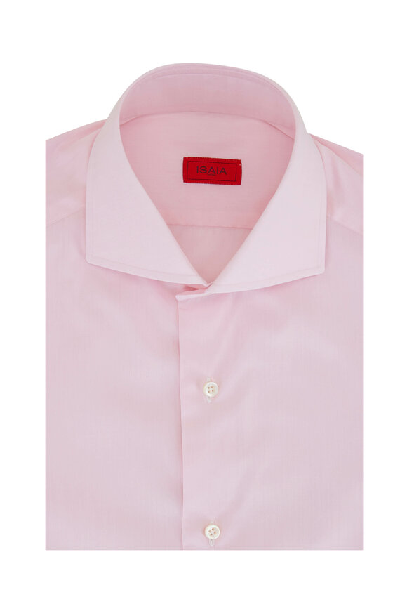 Isaia - Light Pink Riva Cotton Sportshirt 