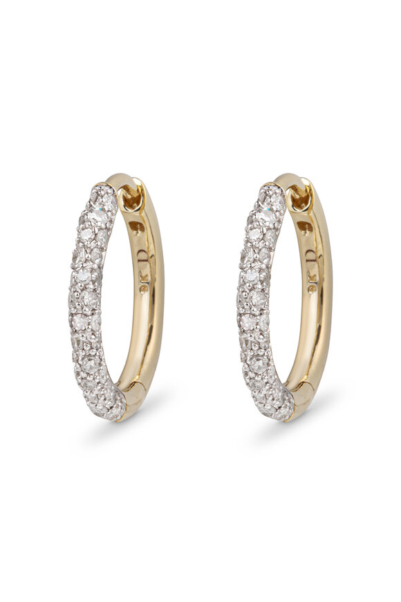 Lucy Delius Half Diamond Hoops