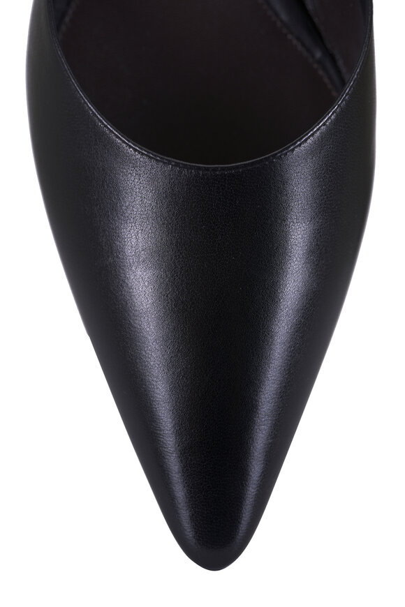 The Row Liisa Black Leather Kitten Mule, 25mm - view 4