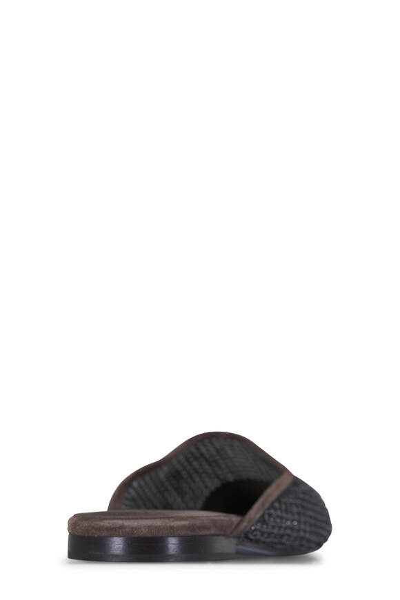 Brunello Cucinelli Brown Monili Net Flat - view 7
