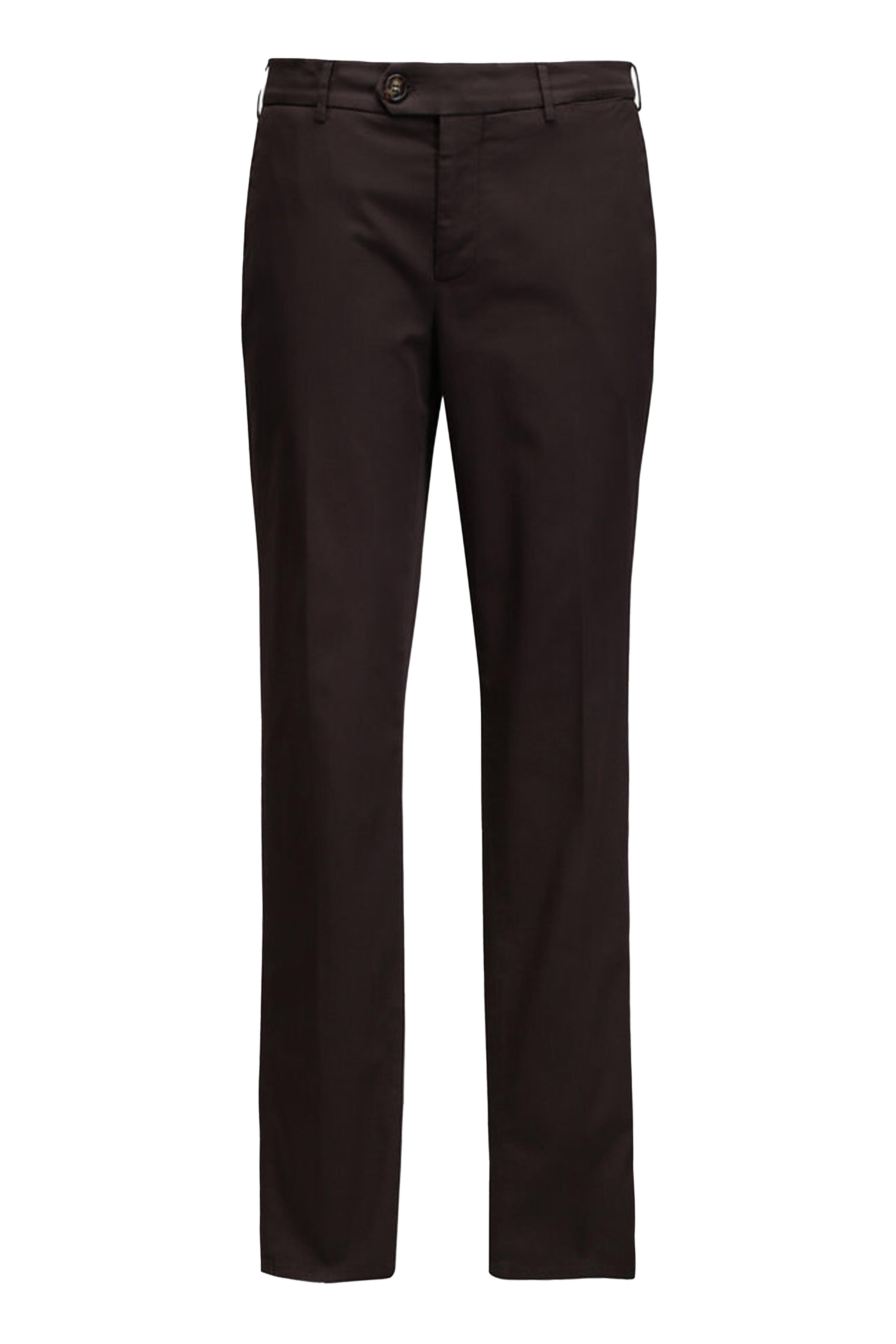Brunello Cucinelli - Dark Brown Garment Dyed Gabardine Cotton Pant