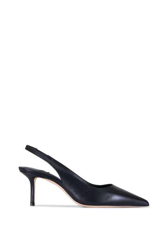 Jimmy Choo Love Black Leather Slingback, 65mm - view 3