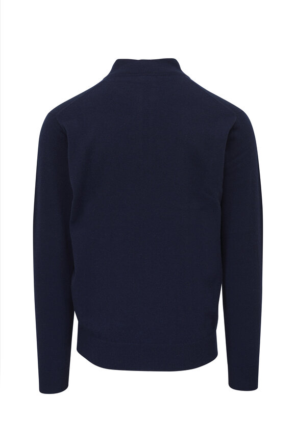 Peter Millar - Flex Navy Cashmere Quarter Zip Pullover