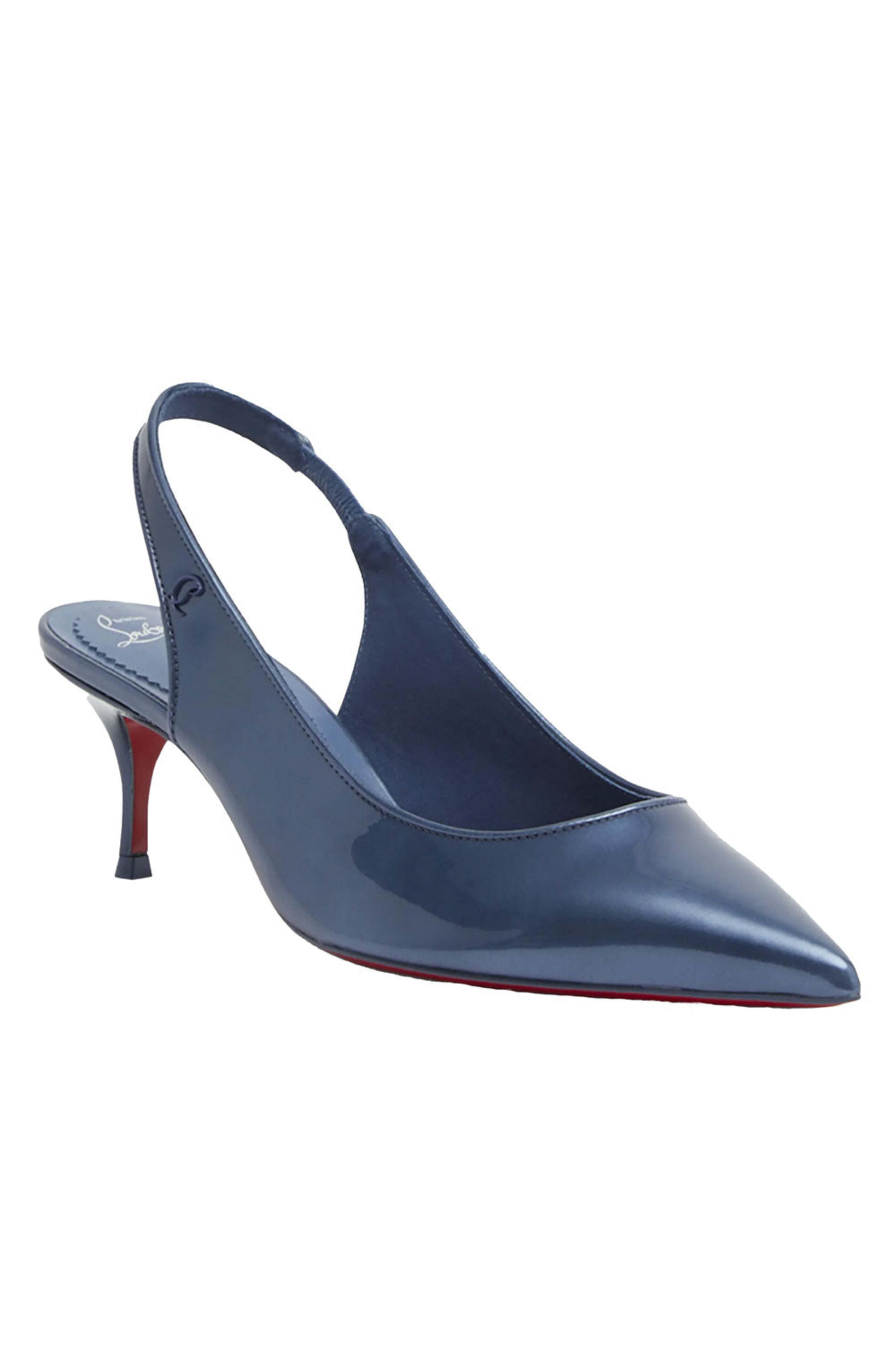 Christian Louboutin - Sporty Kate Slingback in Blue Patent