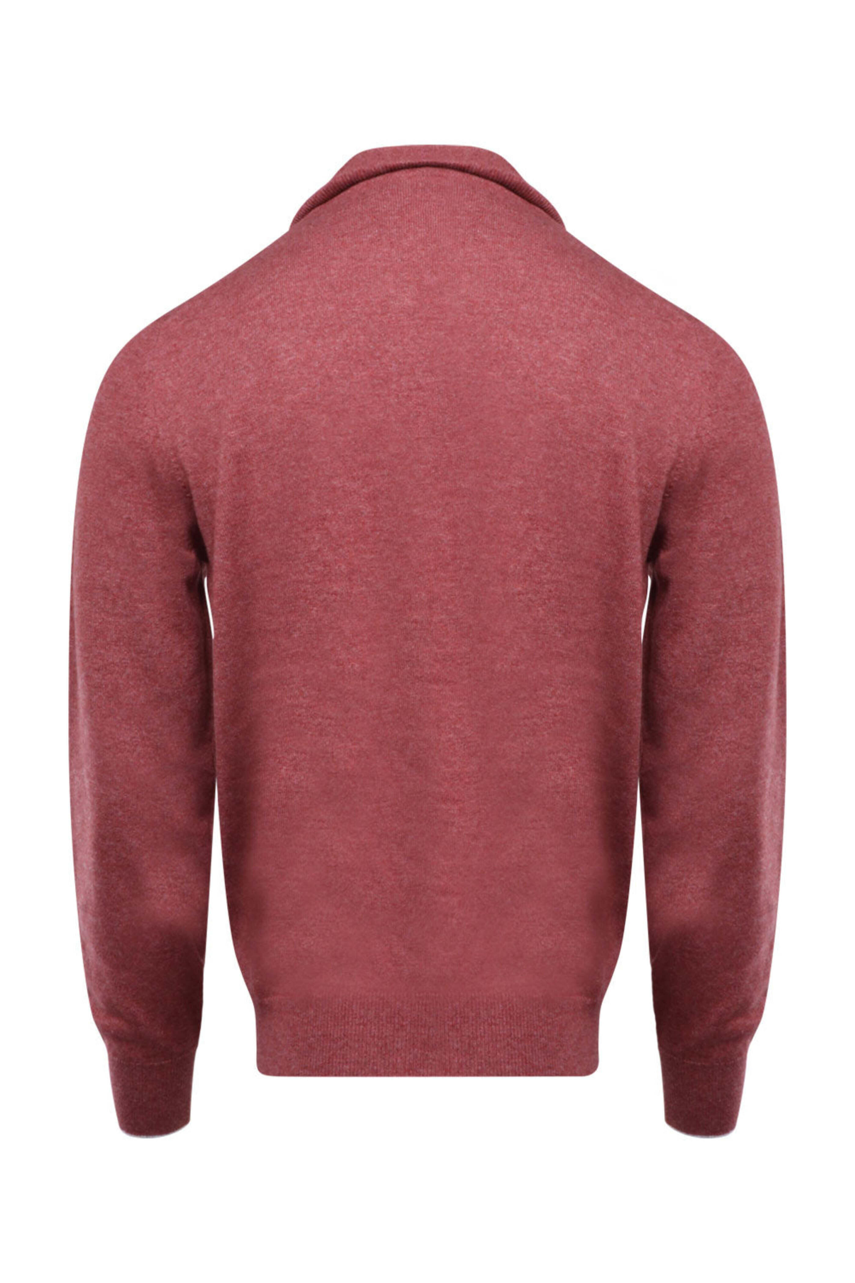 Brunello Cucinelli - Light Red Quarter Zip Sweater