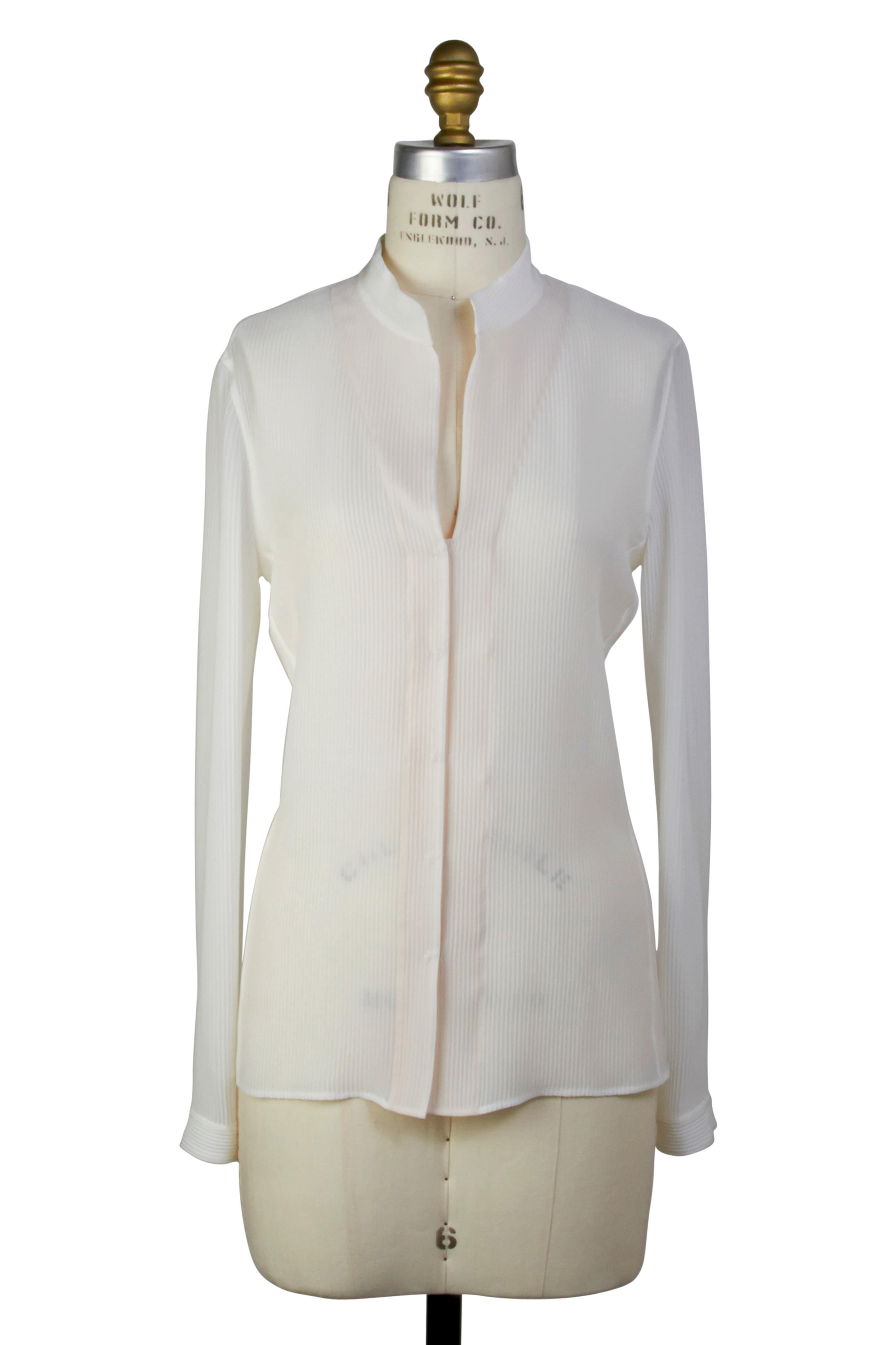 Akris - Ivory Silk Blouse