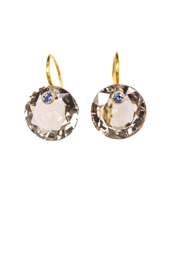 Marie-Hélène De Taillac Smokey Quartz & Tanzanite Gem Earrings