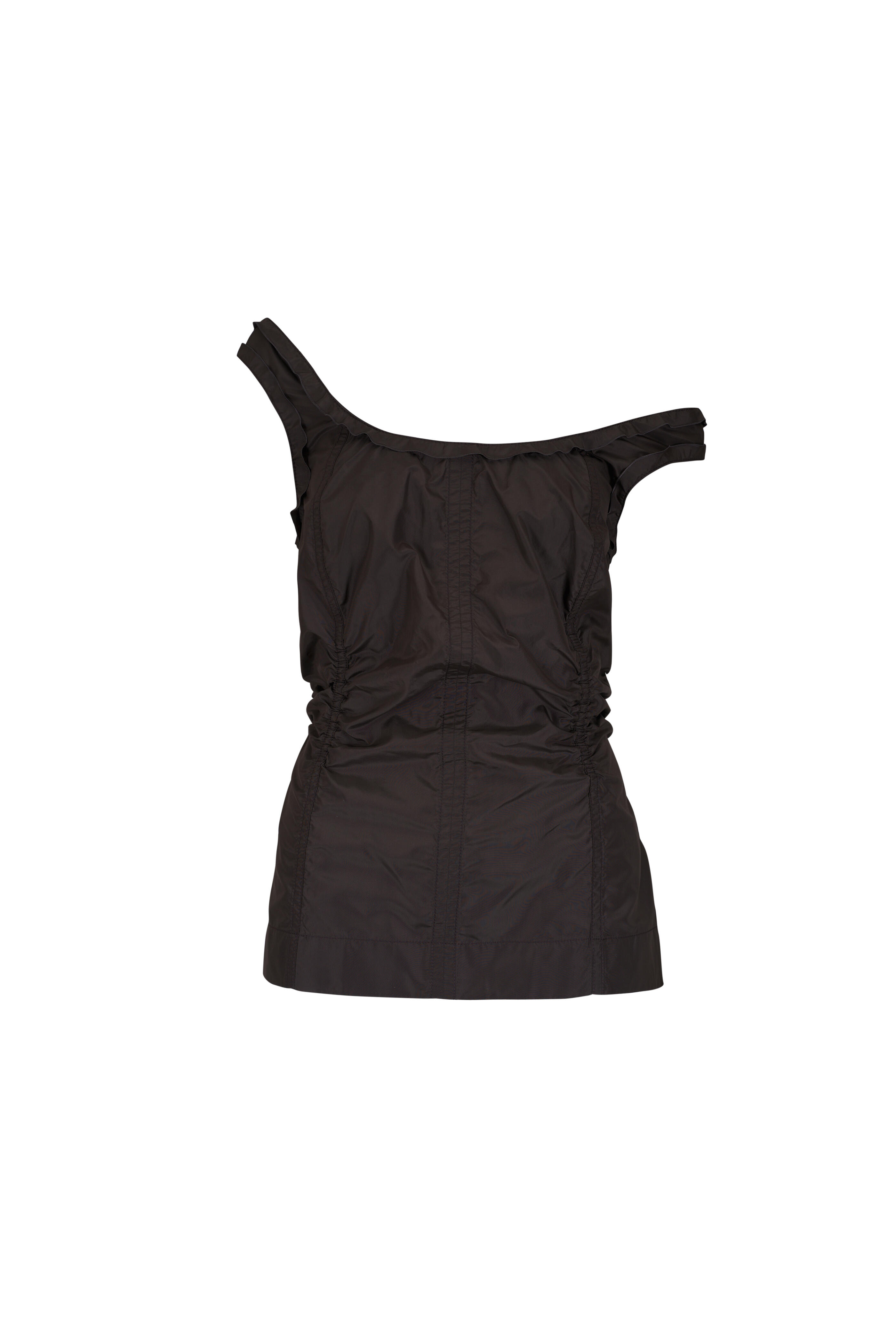 Bottega Veneta - Dark Carrubo Washed Silk Taffeta Top