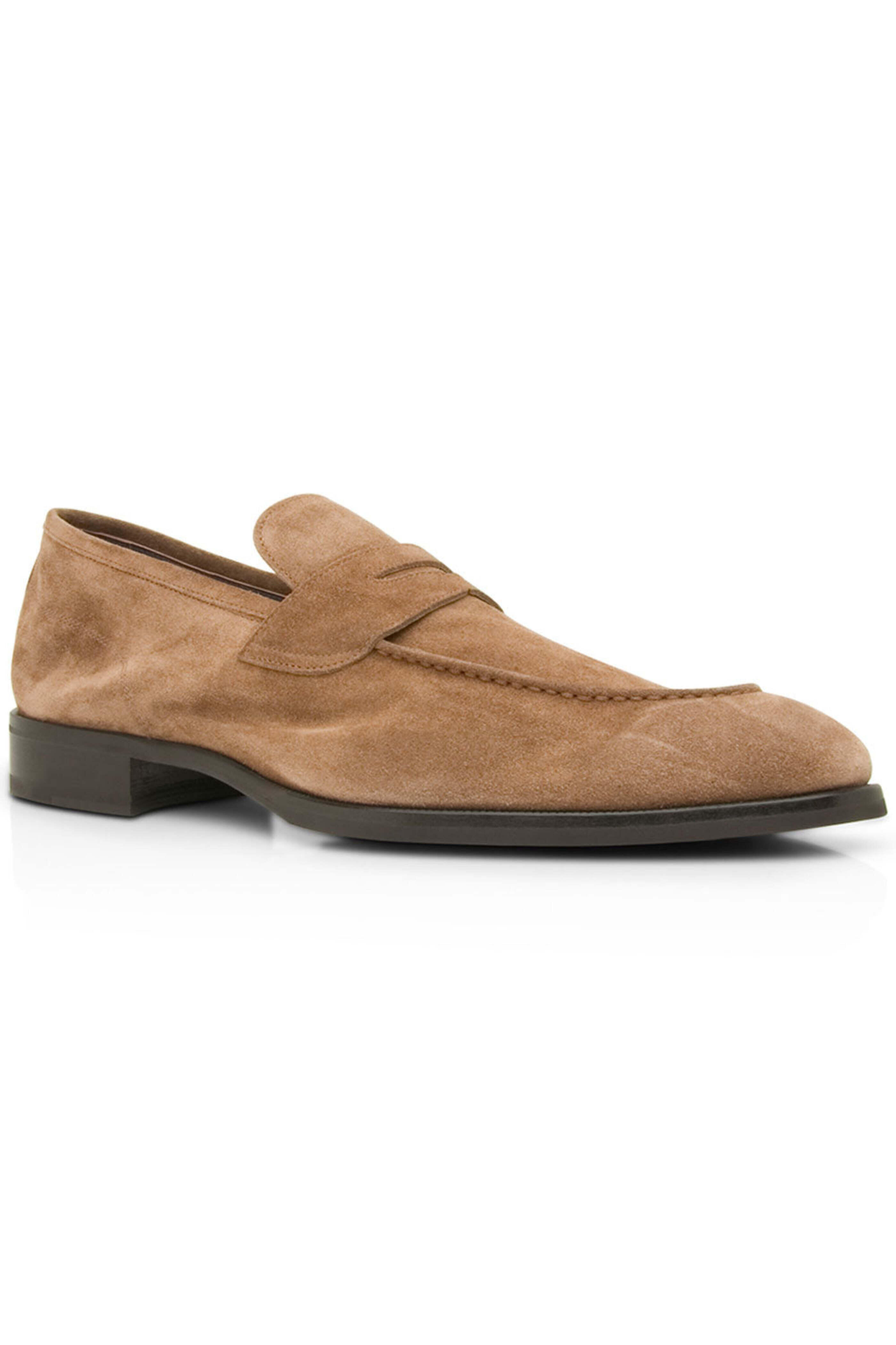 Scarpe di Bianco - Brera Suede Loafer in Farro