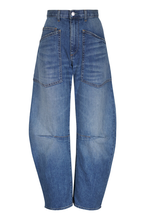 Nili Lotan Shon Denim Curved Pant - view 1