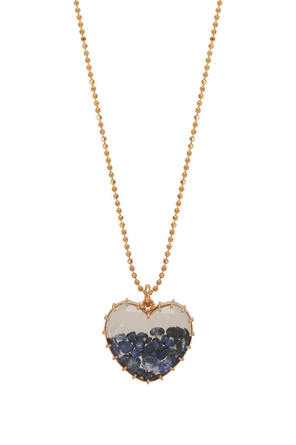 Renee Lewis - Shake© 6CT Blue Sapphire Heart Pendant Necklace