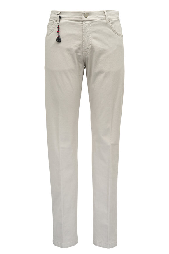 Marco Pescarolo Light Beige Stretch Cotton Five Pocket Pant