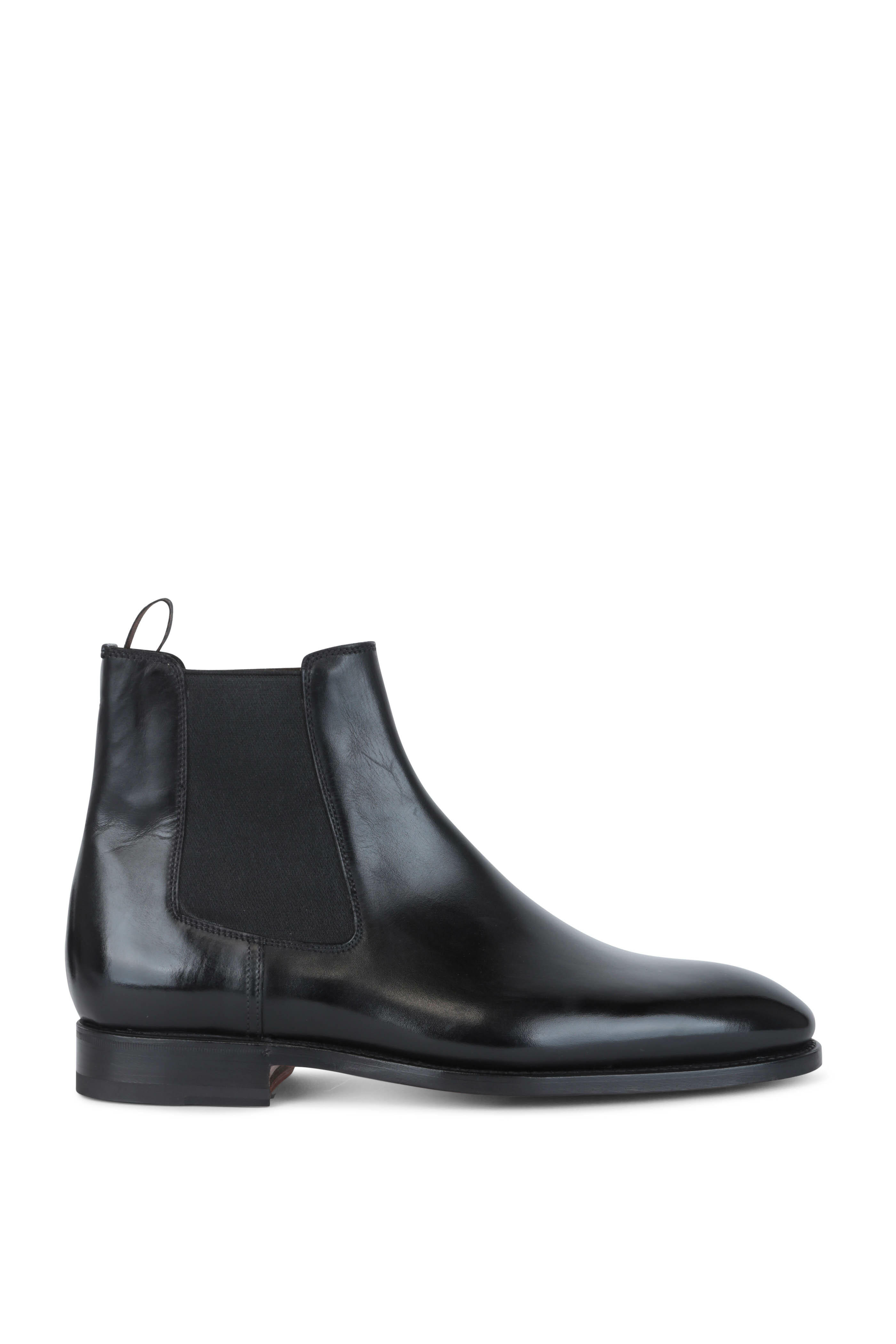 Bontoni - Cavaliere Black Leather Chelsea Boot | Mitchell Stores