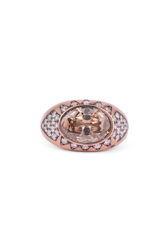 Sylva & Cie 14k Rose Gold Diamond Cocktail Ring - view 1