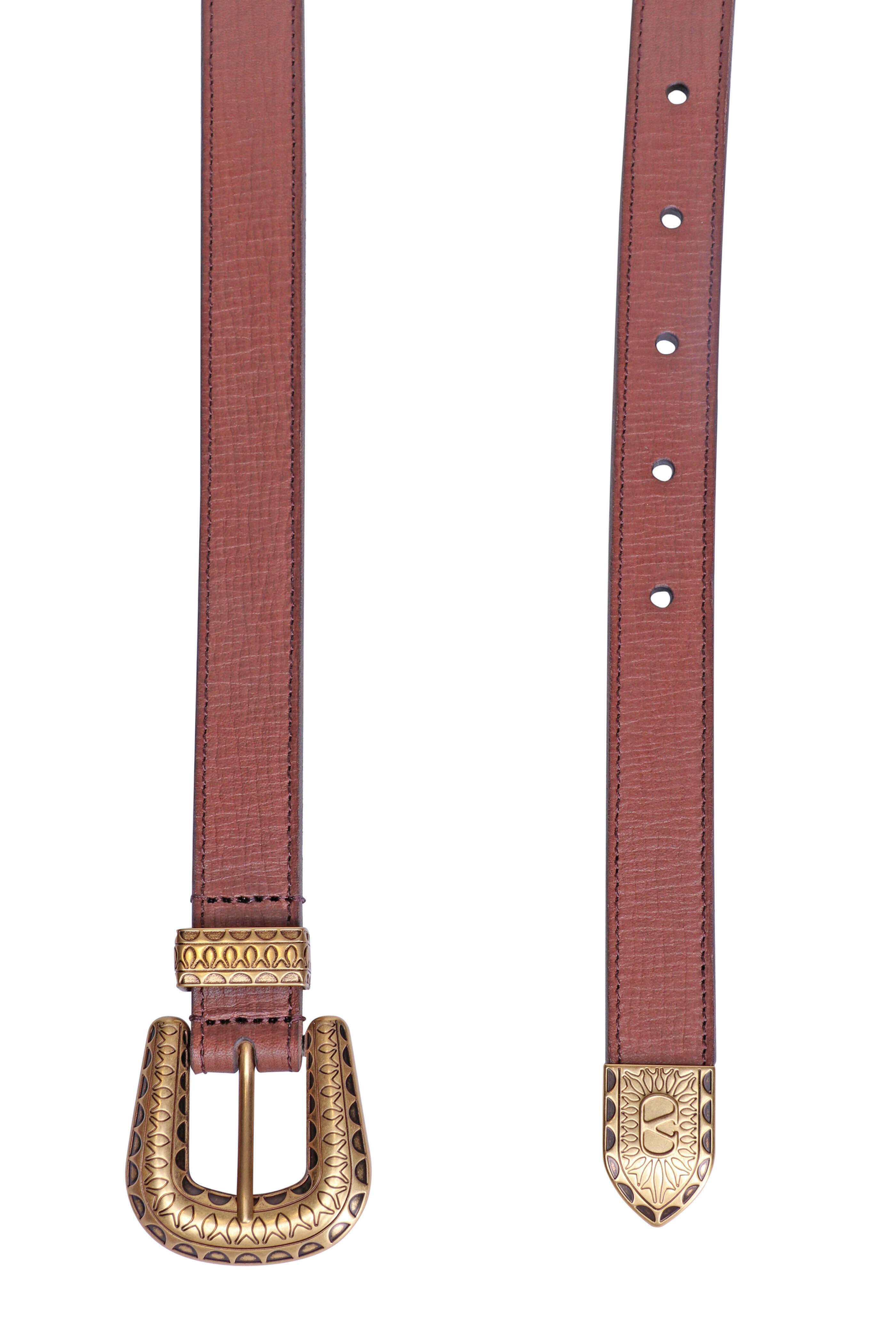 Valentino Garavani - Chocolate Western VLogo Belt