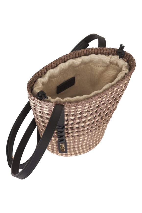 Loewe Braid Pocket Khaki & Natural Bucket Bag - view 5
