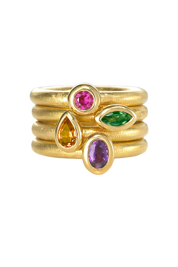 Kathleen Dughi - Cosmos Yellow Gold Colored Sapphire Ring