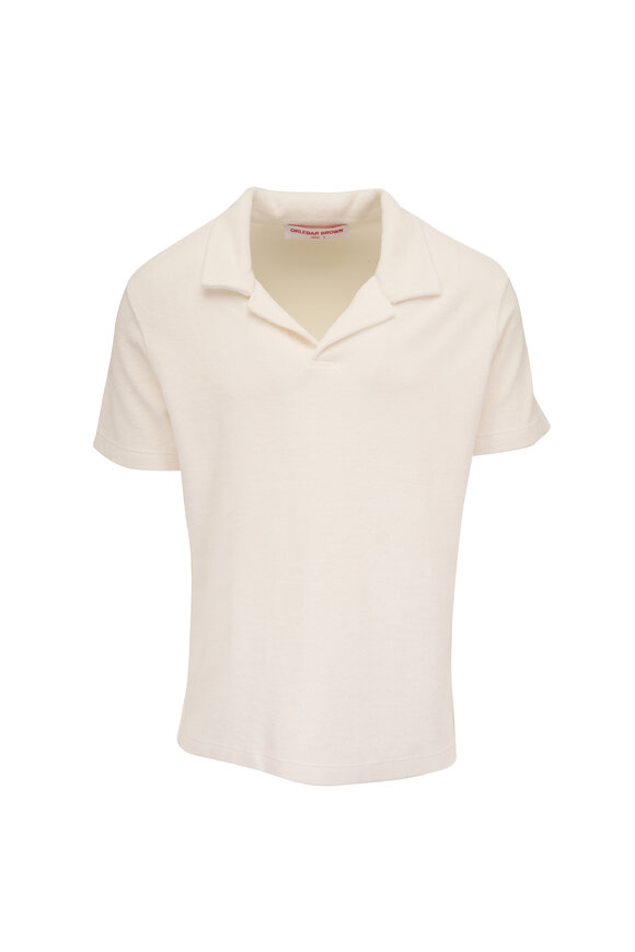 Orlebar Brown Terry Resort Off White Toweling Polo - view 1