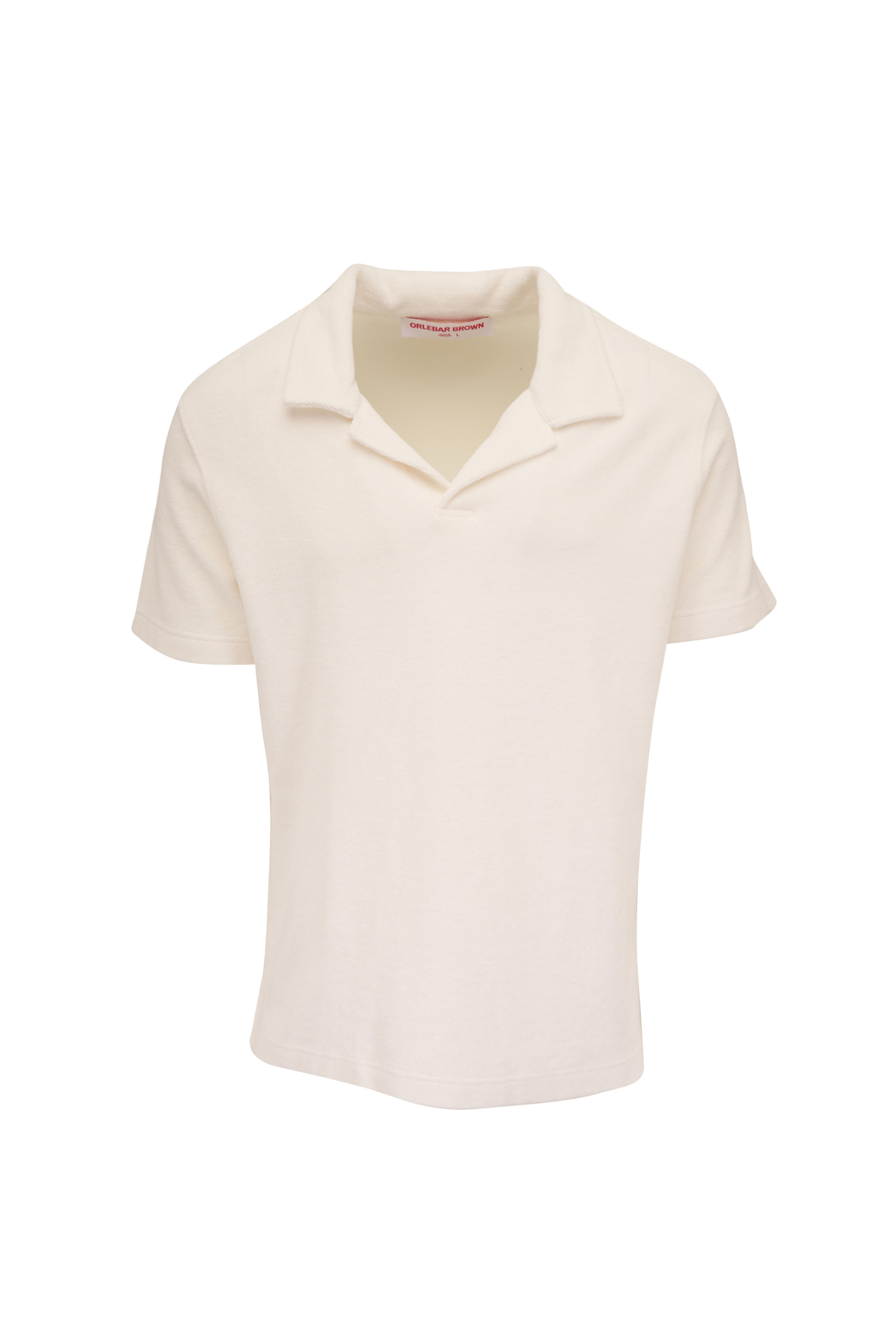 Orlebar Brown - Terry Resort Off White Toweling Polo - view 1