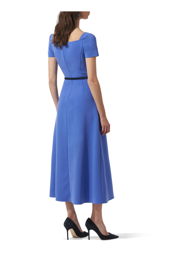 Carolina Herrera - Delphinium Curved Neckline Midi Dress