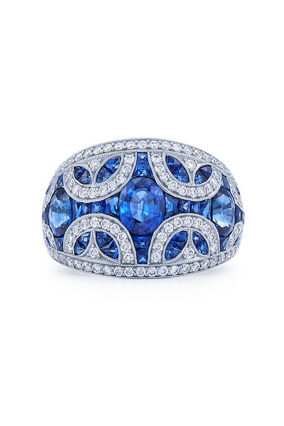 Kwiat - Vintage Collection Diamond & Blue Sapphire Ring 