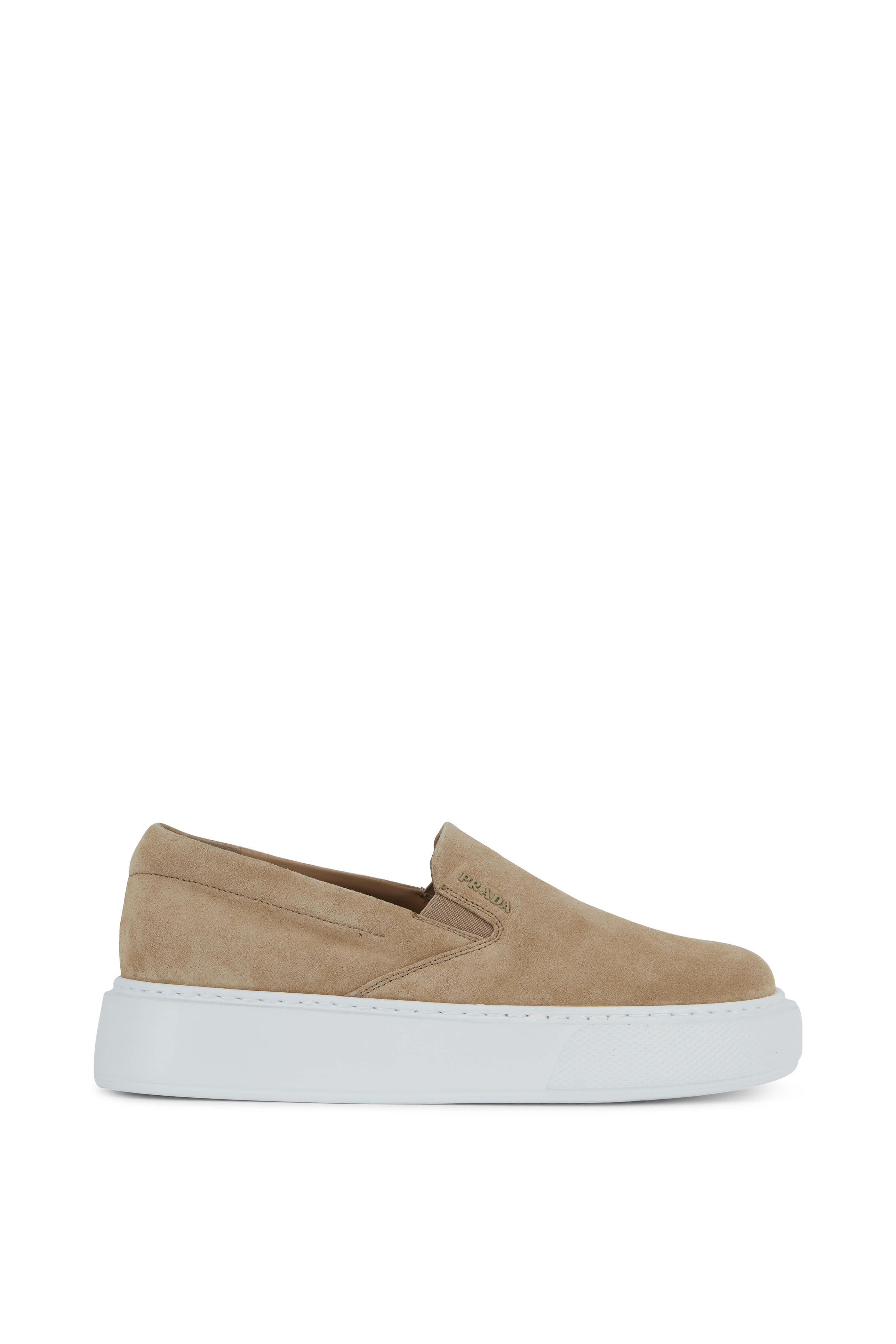 Prada - Deserto Suede Slip-On Wedge Sneaker | Mitchell Stores