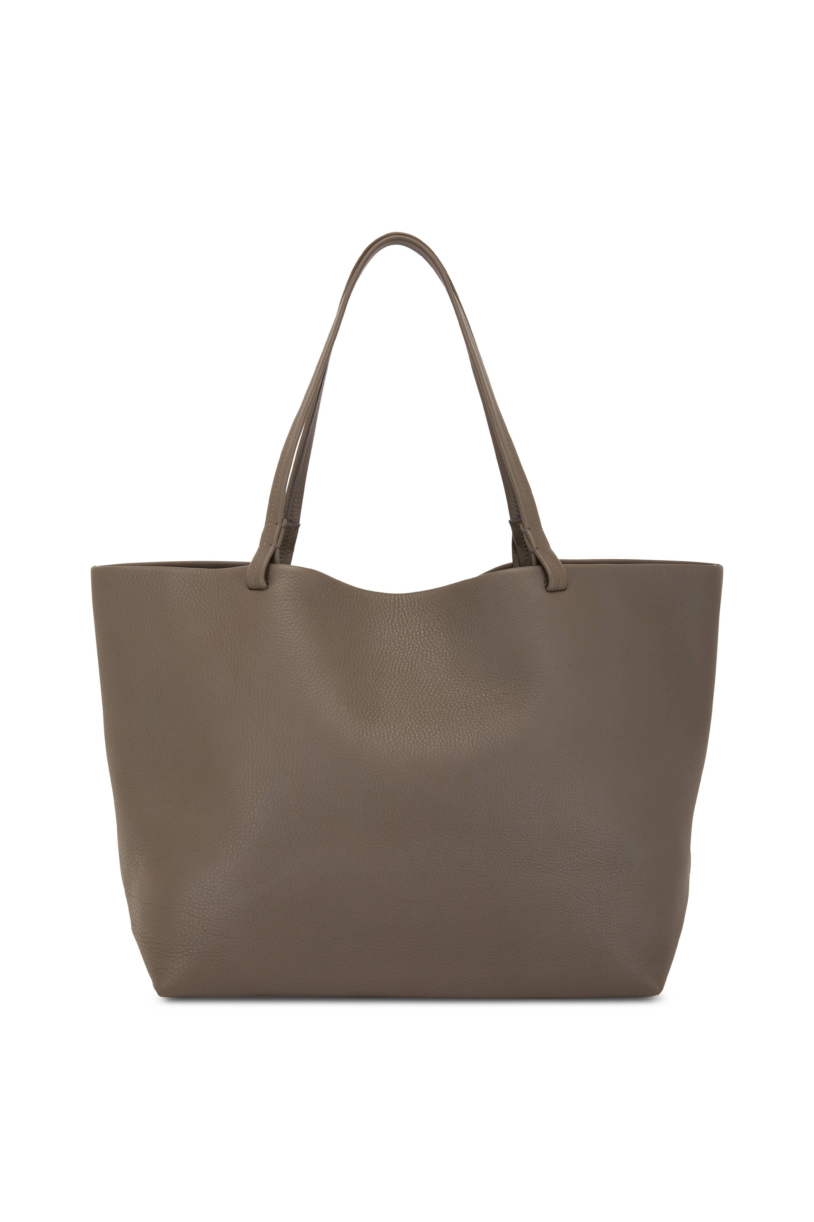The Row - Park Lux Ash Gray Grained Leather Tote