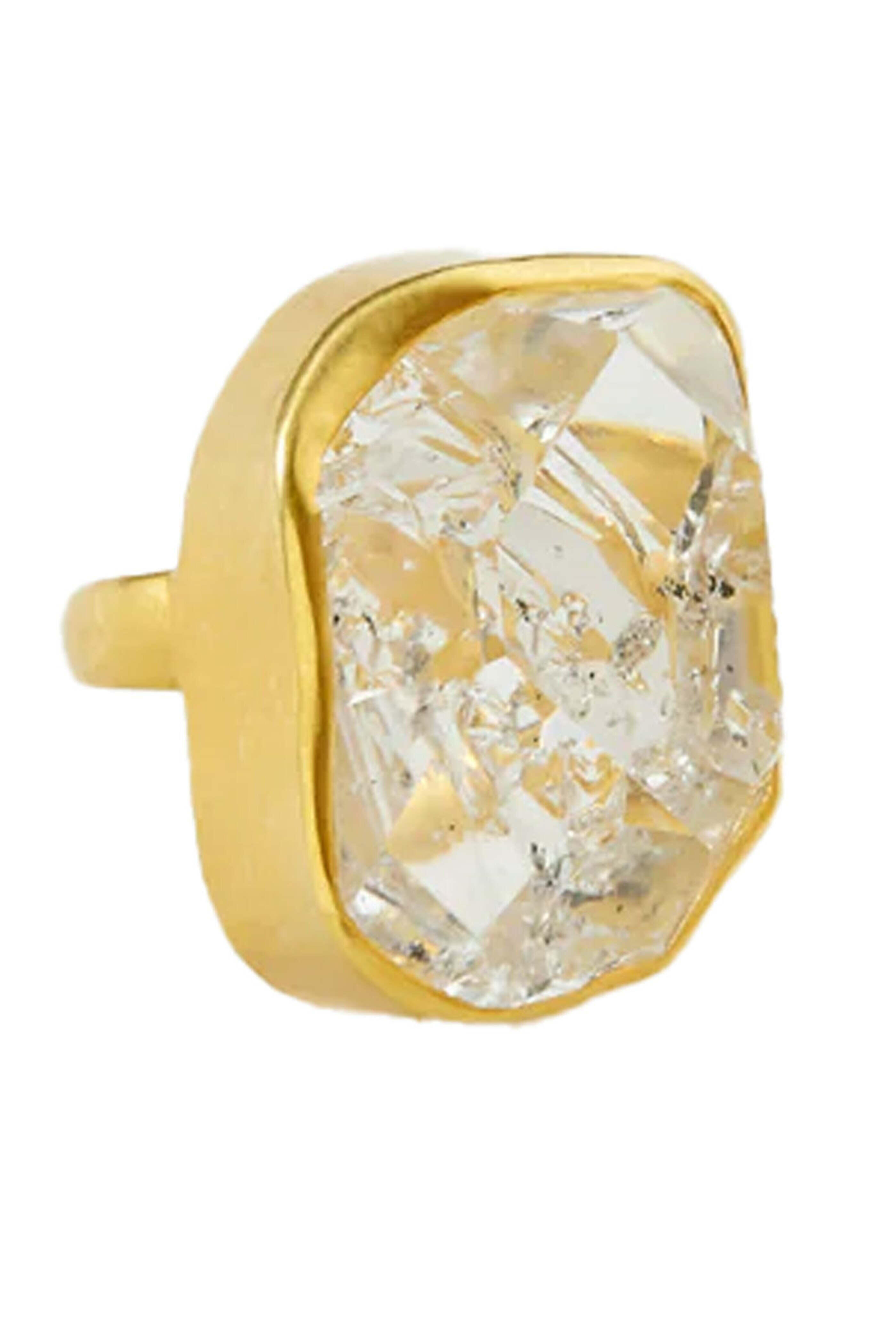 Pippa Small Designs - Large Herkimer Metamorphic Greek Ring