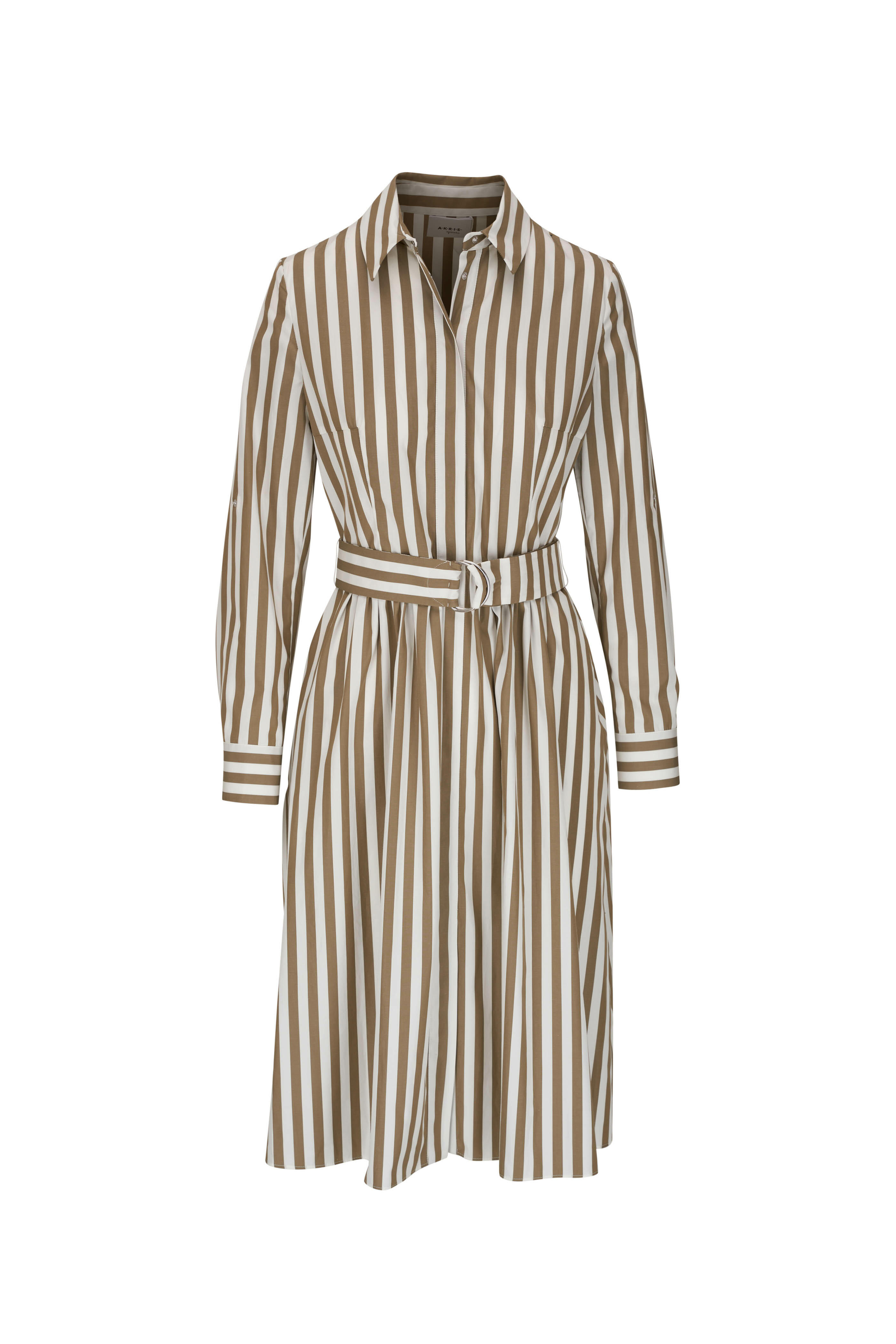 Akris punto Chair Striped Cotton Midi Dress