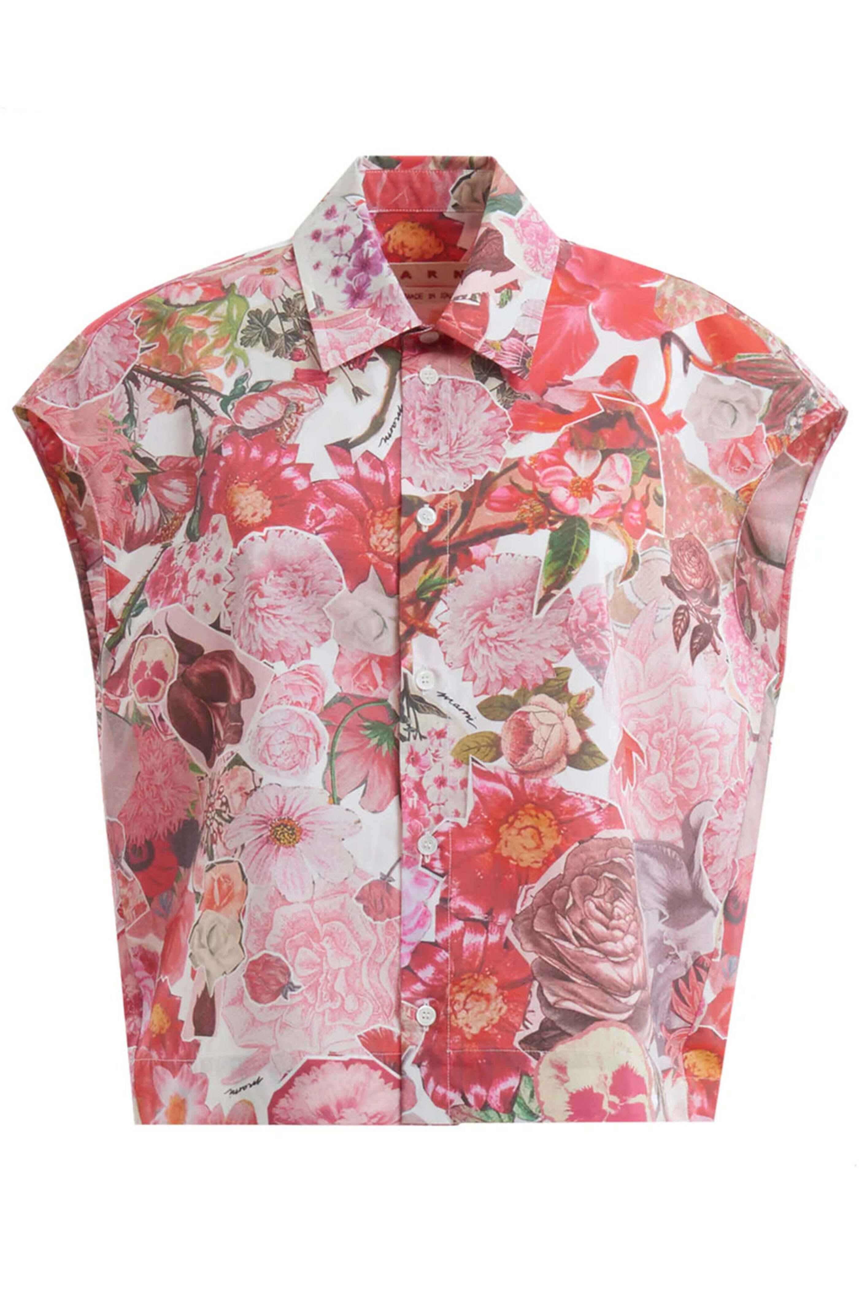 Marni - Pink Clematis Sleeveless Cocoon Shirt | Mitchell Stores