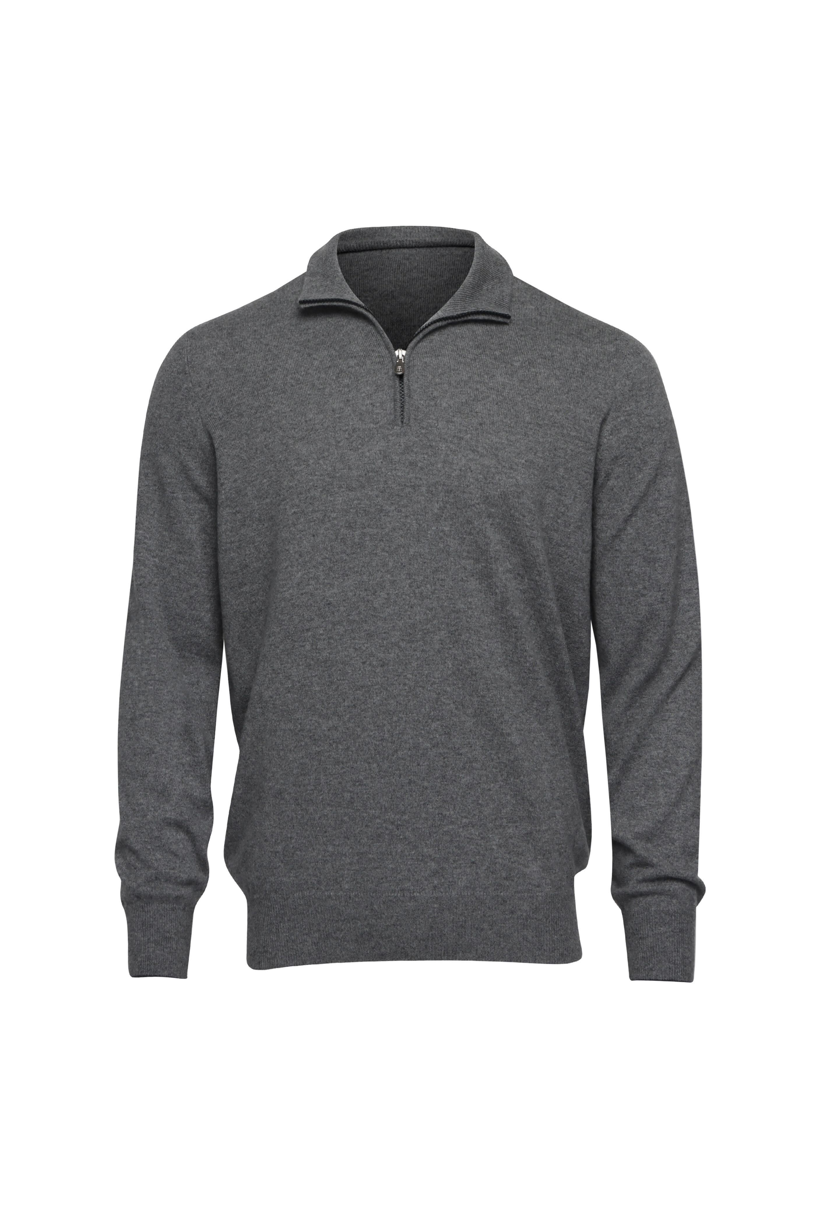 Brunello Cucinelli - Medium Grey Cashmere Quarter Zip Sweater