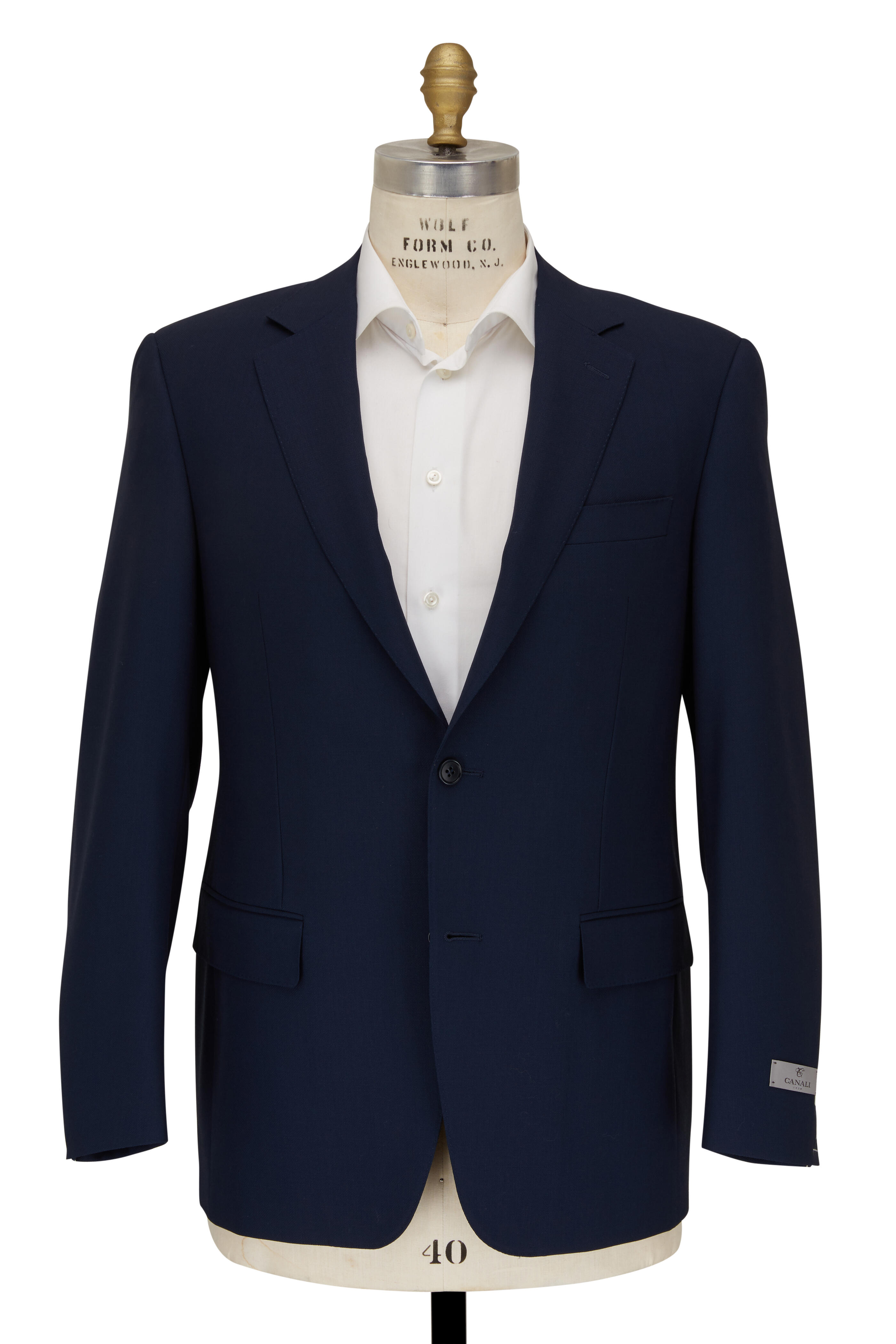 Canali - Solid Navy Blue Wool Sportcoat | Mitchell Stores