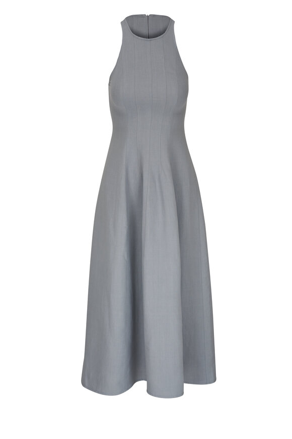 Brunello Cucinelli - Light Blue Fluid Linen Twill Dress 