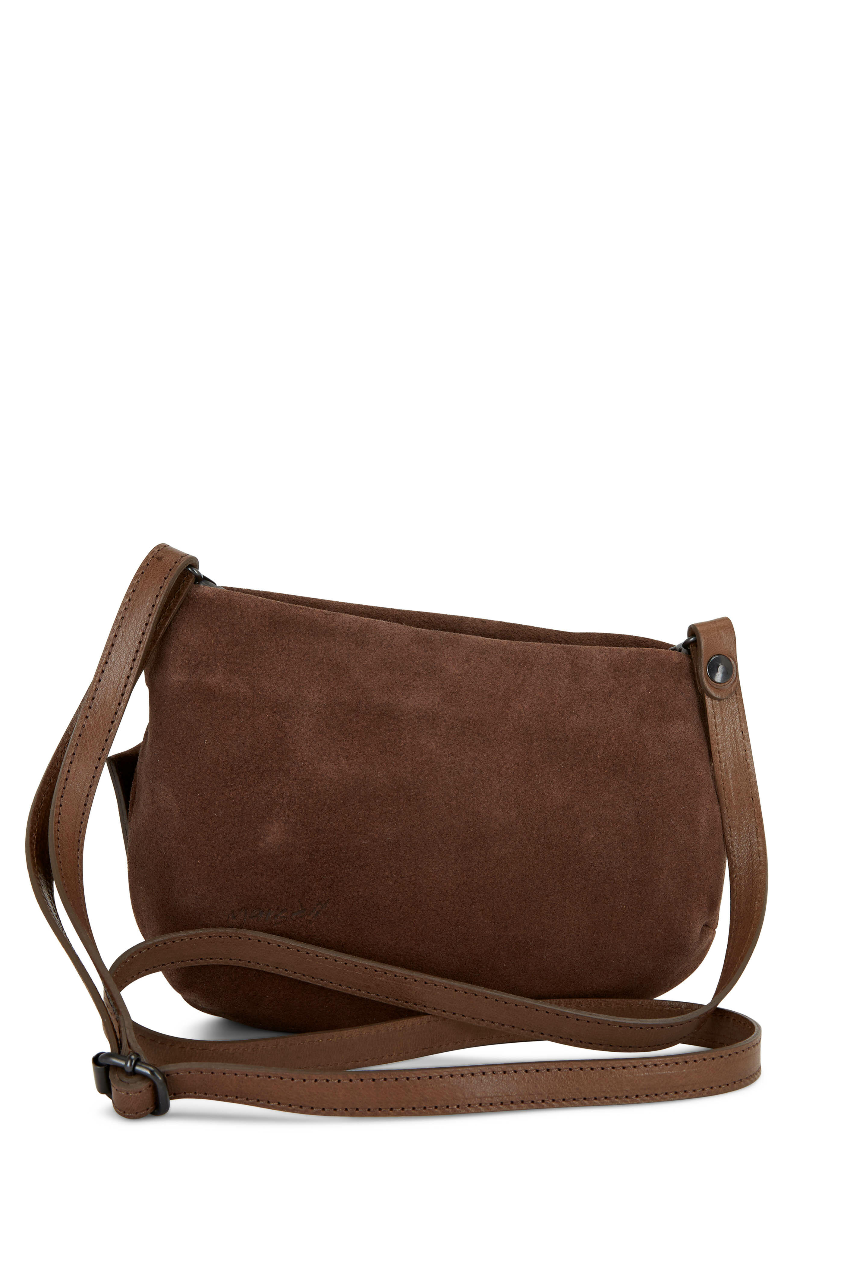 Marsell - Chocolate Suede Asymmetric Crossbody Bag