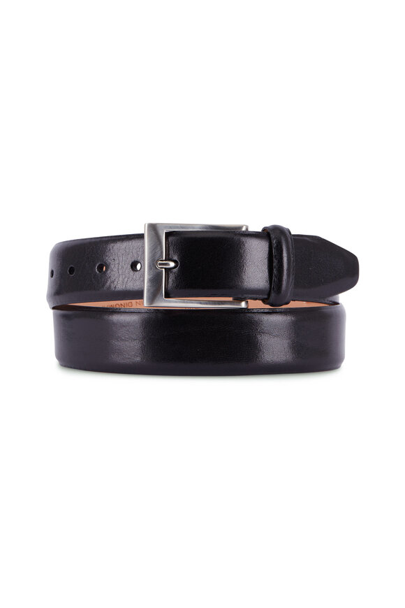 Martin Dingman Luca Black Leather Belt